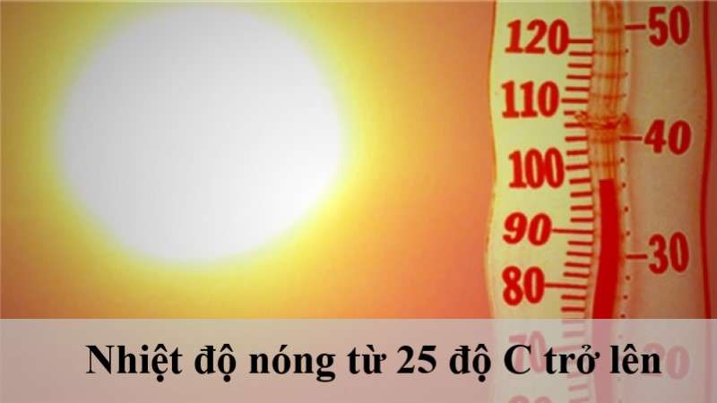 thời tiết bao nhiêu độ là nóng